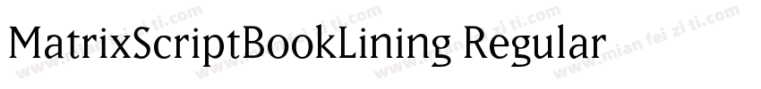 MatrixScriptBookLining Regular字体转换